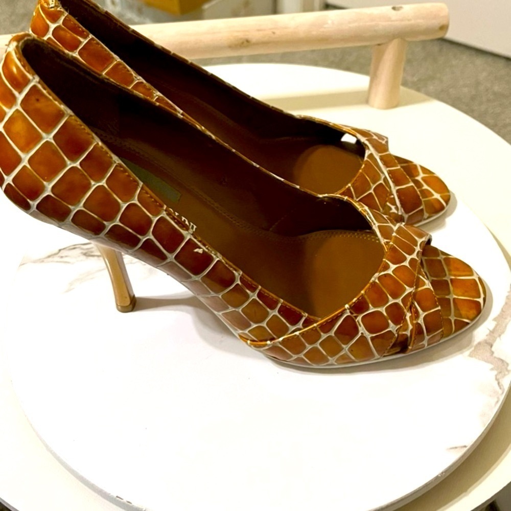 Enzo Angiolini Peep Toe Stilettos Size 7M, Vintage